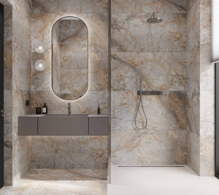 Керамогранит Laparet Champion Brown carving lappato рект. (60х120х0,9) лаппатированный